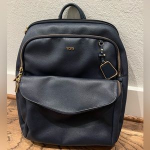Pebbled leather Tumi backpack